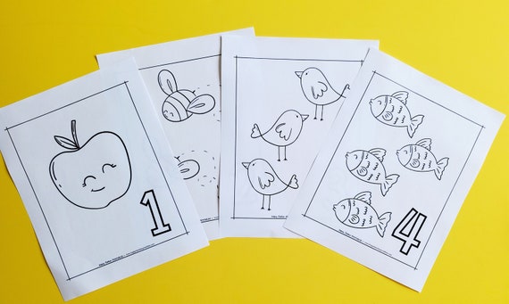 Printable Numbers All About Number Worksheets Preschool | Etsy