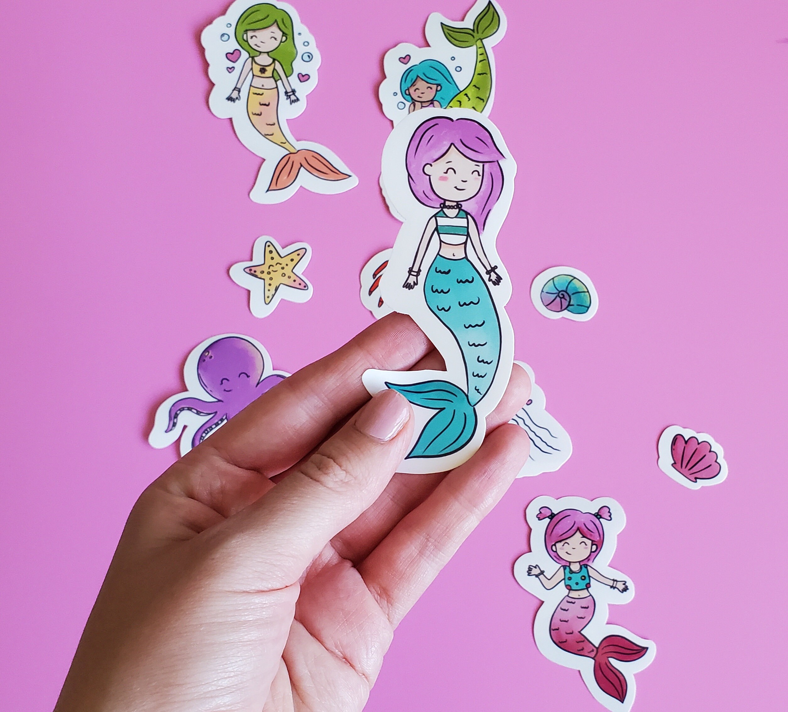 Merinding Sticker Mermaid Sticker Pack - Etsy