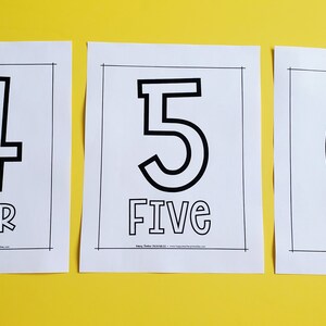 Printable Numbers All About Number Worksheets, Preschool, Kindergarten ...