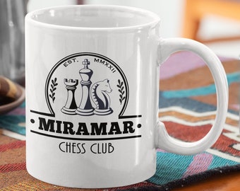 Miramar Chess Club White Coffee Mug | 11oz cup