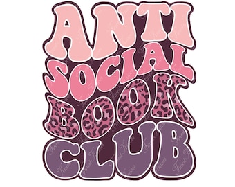 Anti-Social Book Club SVG PNG - Book Lover Cricut File (Digital Download)
