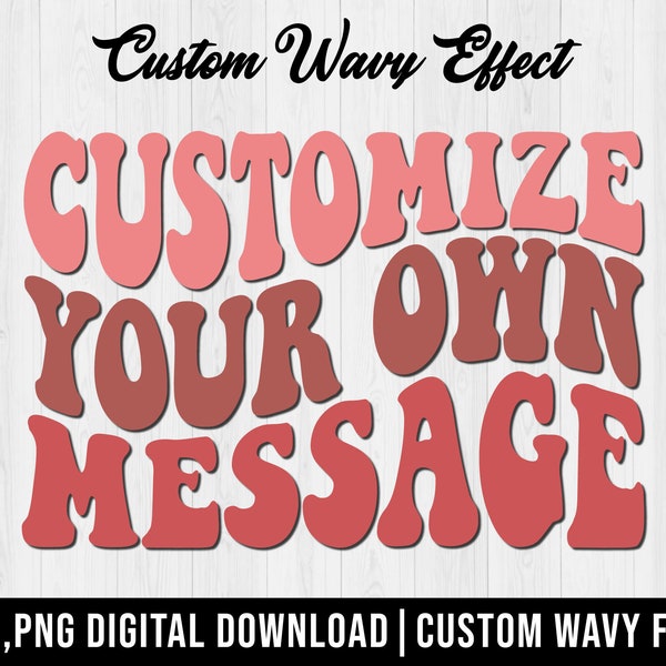 Custom Wavy Text Svg, Custom wavy letters svg, custom wavy font svg, custom wavy stacked svg, custom wavy font, custom wavy retro png, svg