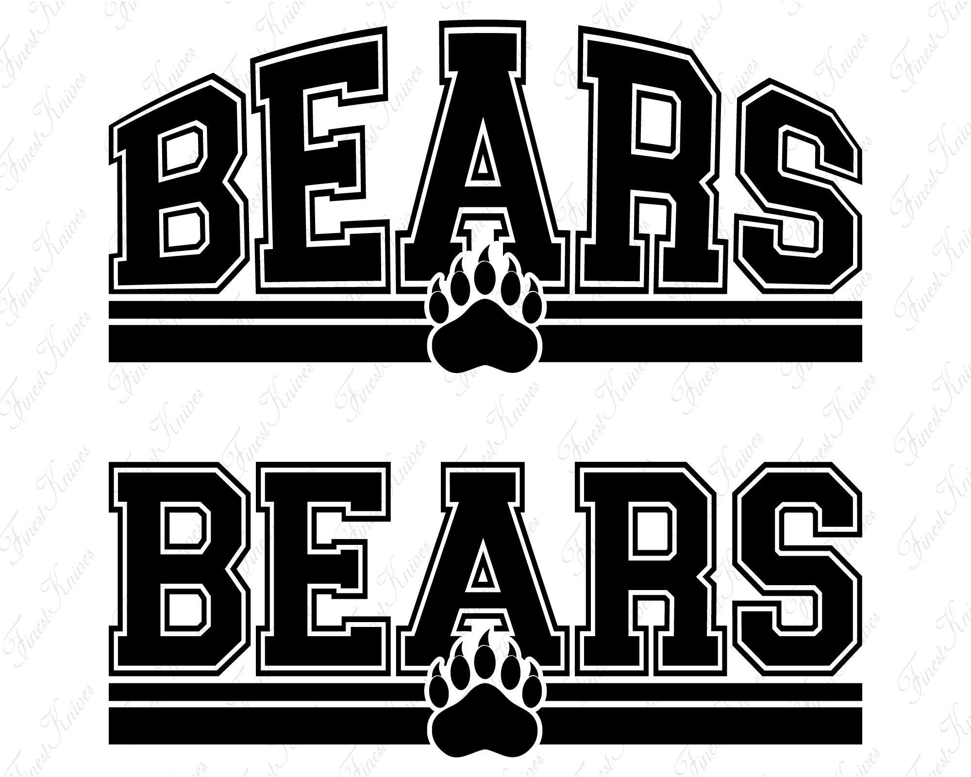 Bears Football Svg Bears Svg Football Svg School Pride Etsy Canada