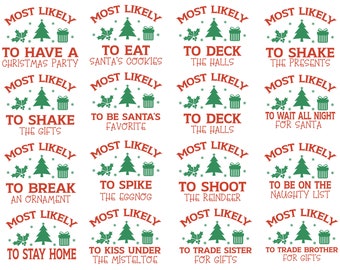 Svg Noël drôle, très probablement, chemise de Noël en famille Cricut (téléchargement numérique)