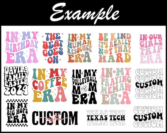 Custom 'In My Era' Design: SVG PNG Files (Digital Download)
