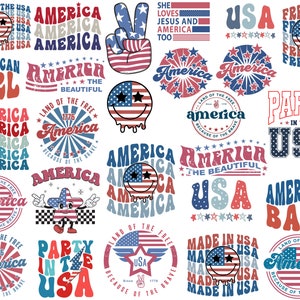 Retro America Png, Usa Svg Png, 4th of July Png, America Png, Patriotic Png, Independence Day Png, Love America Svg, Sublimation Design