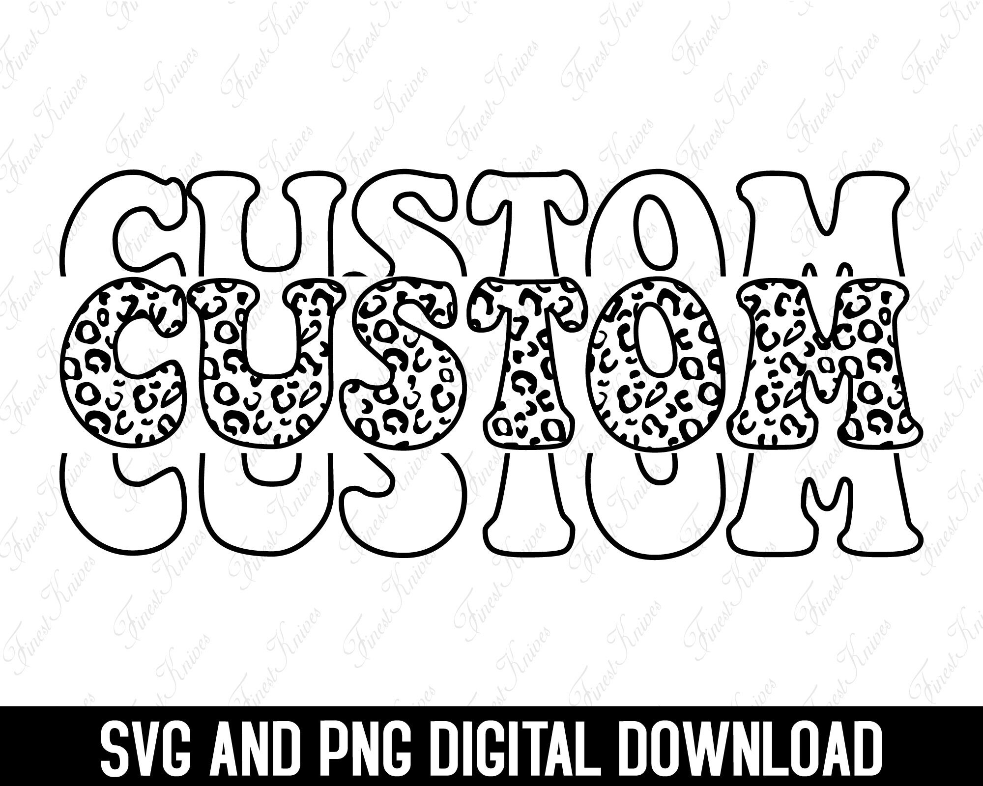 Custom Svg Custom Wavy Stacked Svg Customized Retro Wavy - Etsy UK