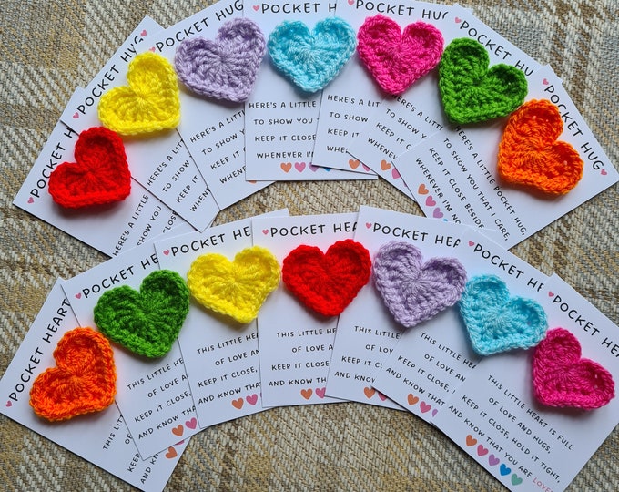 Pocket Hug Pocket Heart Crochet Gift Thinking of You Miss You