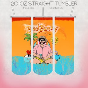 Bad Bunny Valentine, Summer Spring Theme , 20oz Skinny Tumbler Sublimation Designs for Straight Tumbler Design - PNG Digital Download