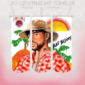 Bad Bunny Valentine, Valentines Day , 20oz Skinny Tumbler Sublimation Designs for Straight Tumbler Design - PNG Digital Download