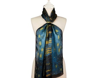 Famous Art Painting Silk Scarf Fine Masterpiece Neck Wraps Luxury Women Foulard Wearable Portrait Elegant Square Shawl Gift