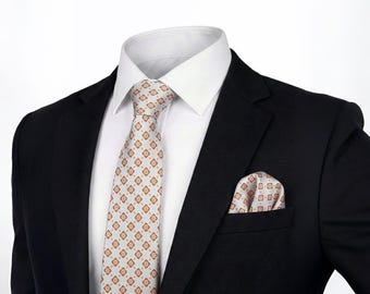 100% Pure Silk Tie Set Patterned Luxury Mens Necktie For Groom Wedding Birthday Gift Suit Accessories Groomsmen Personalized Box