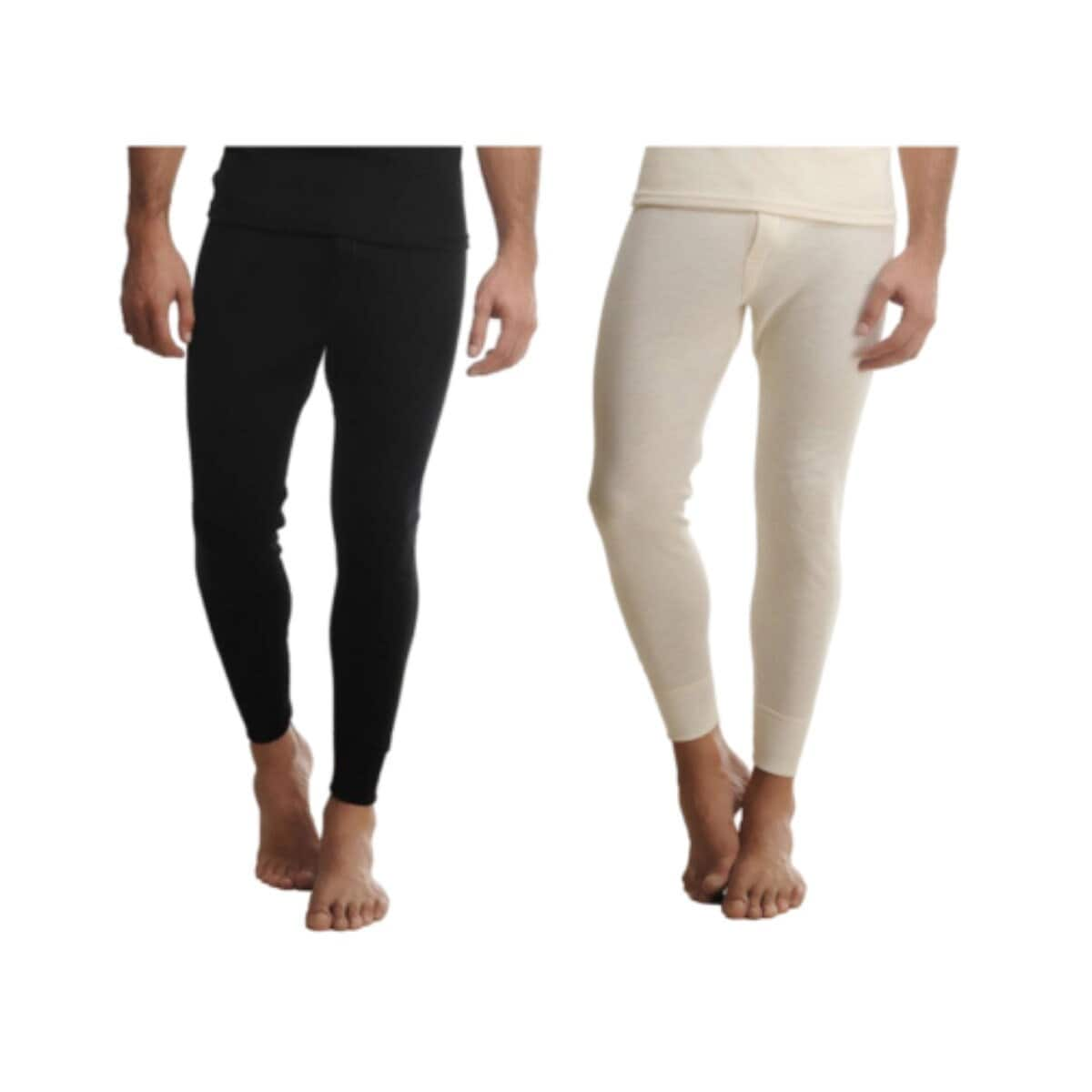 Merino Wool Workout Leggings for Men Thermal Running Tights