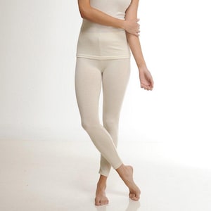 Ensemble haut thermique et collant en laine mérinos pour femme | Accrédité Woolmark | Couche de base résistante aux odeurs