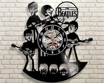 The Beatles Vinyl Record Funny Wall Clock Rock Music Room Decor The Beatles Art Rock Music Gifts Engagement Gifts For Him