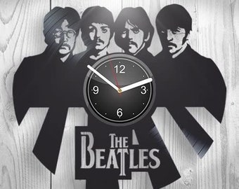 Rock Band Vinyl Record Large Wall Clock Rock Music Wall Art Retro Decor For Dorm The Beatles Gifts Bday Gift For Wife