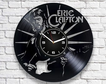 Eric Clapton Vinyl Record Wall Clock / Eric Clapton Wall Artl / Eric Clapton Decor / English rock and blues guitarist / Musician Gift