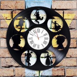 Mary Poppins Vinyl Record Large Wall Clock Mary Poppins Art Unique Artwork For Womens Room Laser Cut Wall Decor First Home Gift Ideas