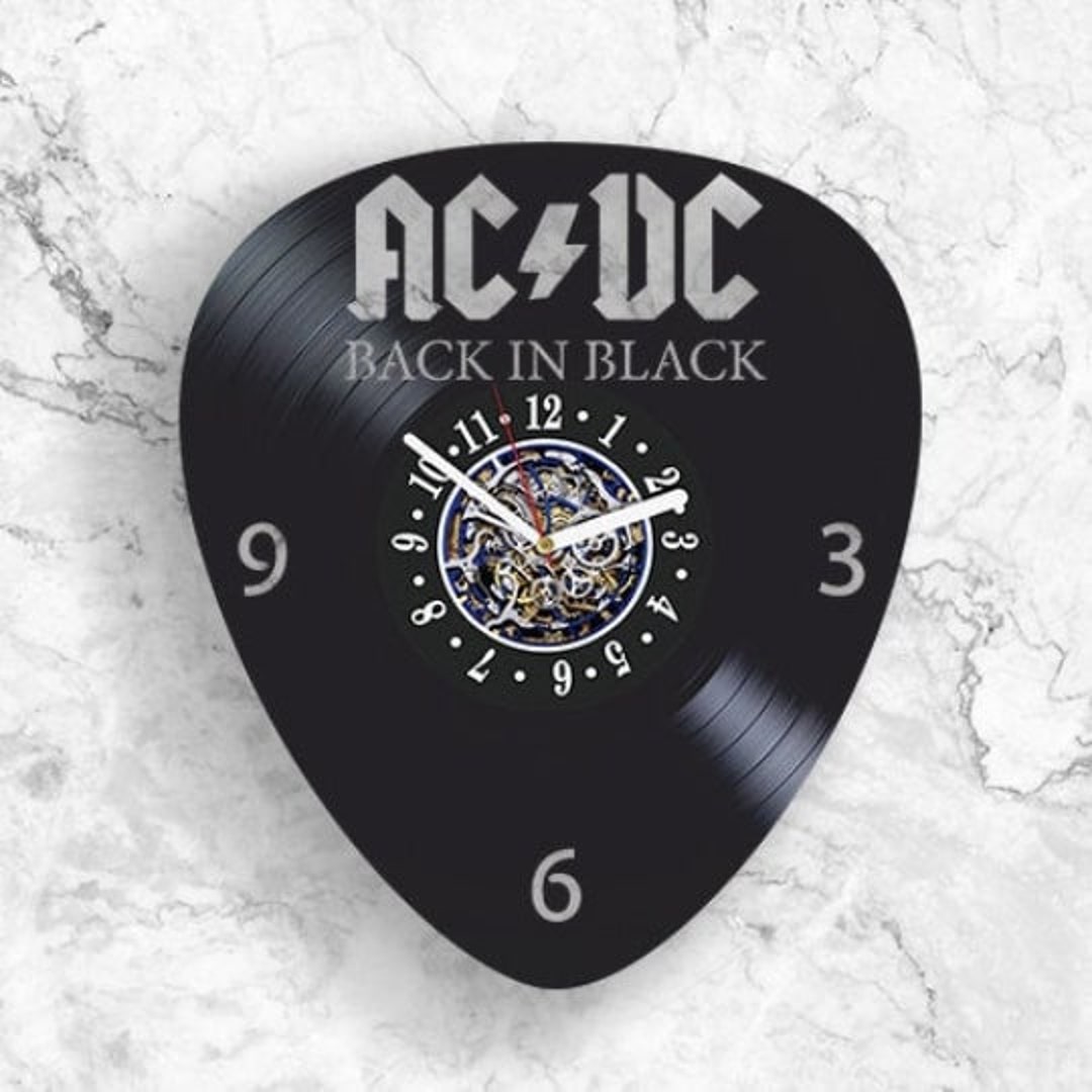 ACDC Vinyl Record Wall Clock Rock Music Fan Art Unique Home Décor for ...