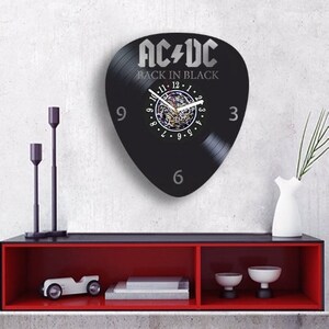 ACDC Vinyl Record Wall Clock Rock Music Fan Art Unique Home Décor for ...