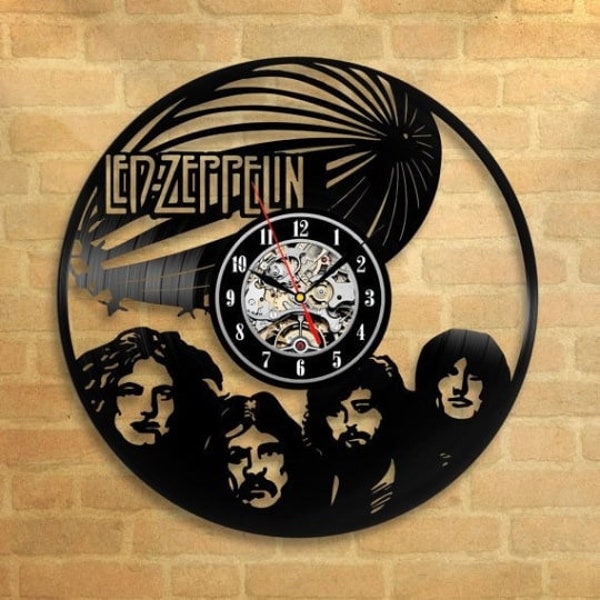 Gruppo musicale rock inglese, decorazione di dischi in vinile, orologio da parete originale, heavy metal, hard rock, arte musicale, regalo di nozze, Whole Lotta Love, Kashmir