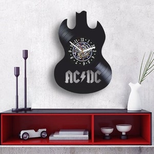 AC DC Vinyl Record Wall Clock Music Lover Home Decor Rock Legends ...