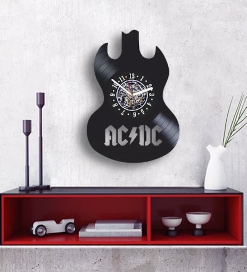 AC DC Vinyl Record Wall Clock Music Lover Home Decor Rock - Etsy