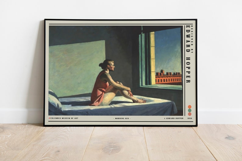 Edward Hopper Morning Sun 1952 Exhibition Poster Vintage Poster Museum
