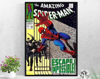 Avengers poster/spiderman poster/super hero poster/comic art/gift super hero/spiderman wall art/vintage poster/comic art/vintage poster
