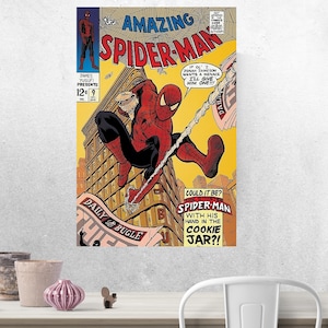 Avengers poster/spiderman poster/movie poster avengers/comic art/poster avengers/spiderman wall art poster/vintage poster spiderman/prints image 3