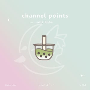 matcha Boba Kanal Punkte Twitch / Cute Boba / Bubble Tea / Stream / Discord / Youtube / Loyalty Badges