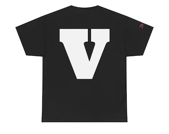 Abstract Inkblot Portrait Tee | Monochrome Watercolor, Back 'V' Graphic