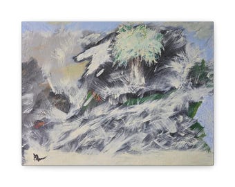 Abstract Winter Landscape Matte Canvas