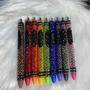 Crayon inspired Custom Rhinestone Pens