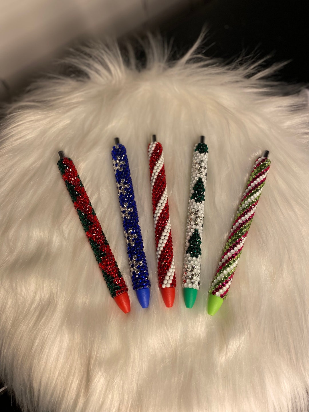 Custom Rhinestone Pens Holiday Theme Custom Rhinestone Pens - Etsy