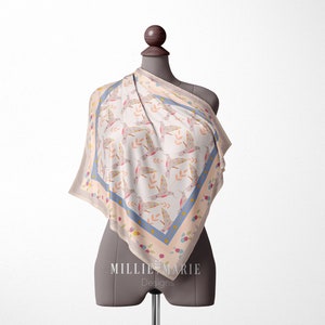 Luxe Square Silk Scarf: Handcrafted Elegance | Mulberry Silk Scarf | Square Scarf |  Elegant Scarf | Women Gift | Neck Scarves|