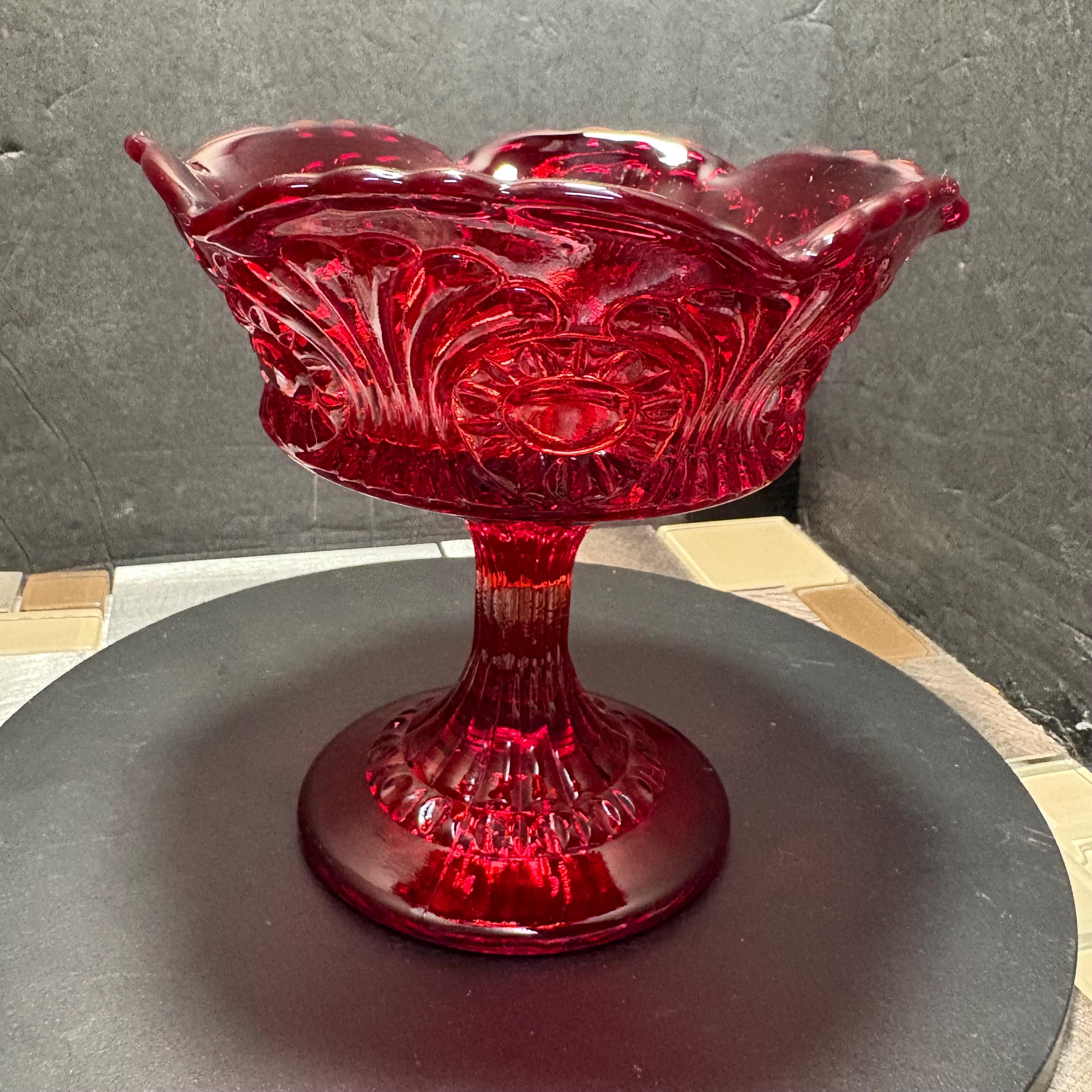 Red Fenton Dish - Etsy