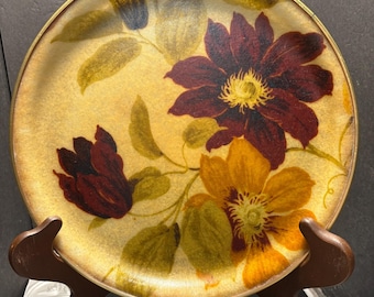 Vintage Arnold Designs-drankschaal van glasvezel met bloemdessin