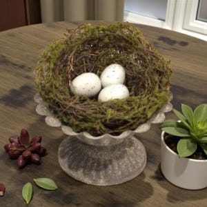 Birds nest/chalice- table top decor