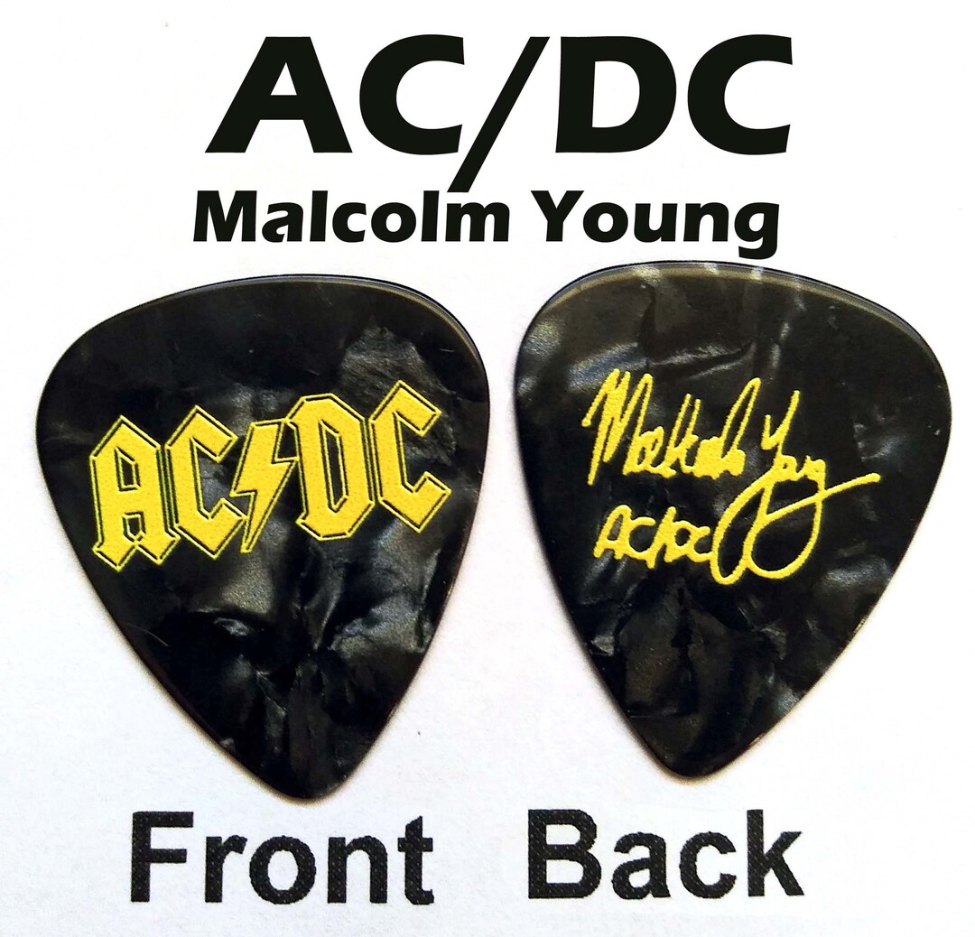 AC/DC Classic Hard Rock Band Double Sided Picture Signature - Etsy