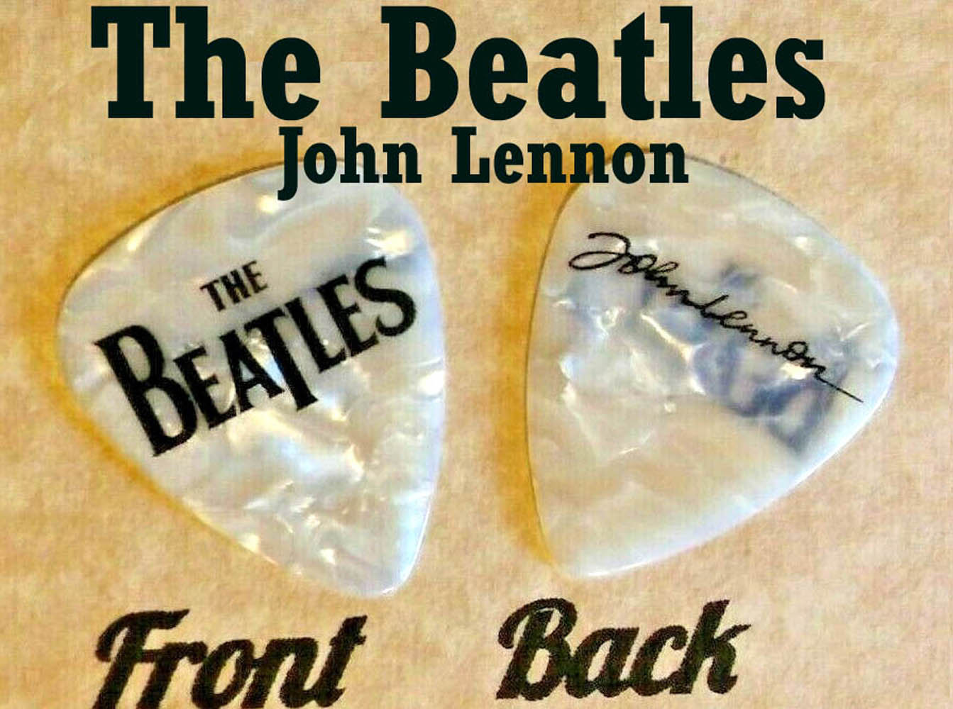 The Beatles John Lennon Signature Guitar Pick B13 Etsy