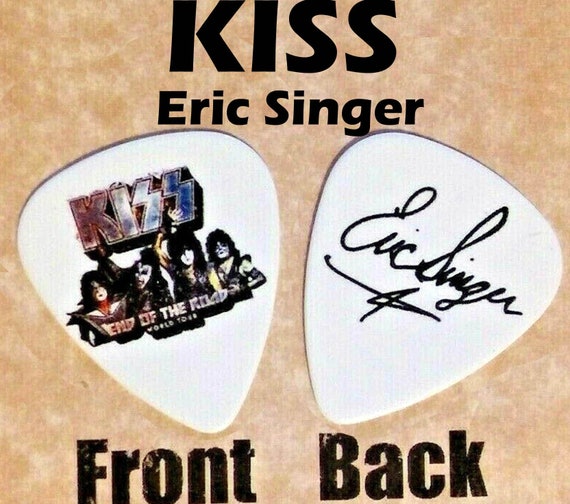 KISS Classic Rock Band Artist Double Sided Novelty Eric Signature Guitar  Pick J7 