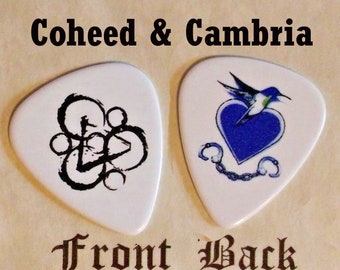 Coheed & Cambria Hard rock band double sided picture signature guitar pick (-- E1)