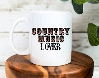 Country Music Lover | Country Music Gift | Gift For Her | Gift for Him | Nashville | Western | Personalised Mug | Country Mug | Line Dancing