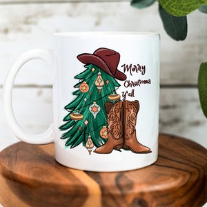 Merry Christmas Y'all | Western Themed | Country Themed Mug | Cowboy | Cowgirl | Country Christmas