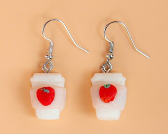 Latte Polymer Clay Earrings