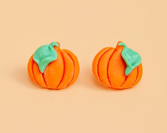 Polymer Clay Pumpkin Earrings