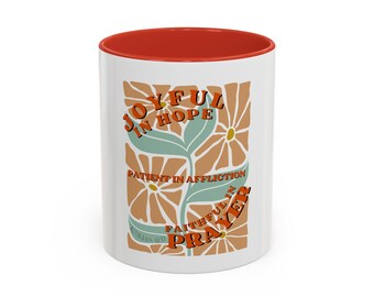 Joyful in Hope Floral Mug | Bible Verse Coffee Mug
