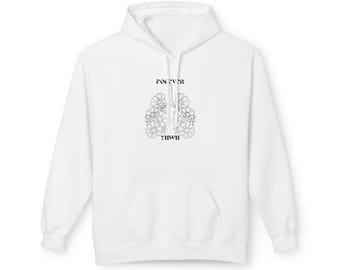 Christian Lung Art Hoodie | Floral Neural Illustration