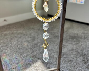Gold Suncatcher Gift For Women Friendship Gift For Friend Citrine Crystal Sun Catcher